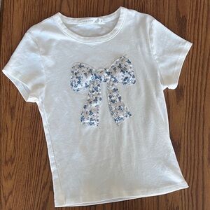Altar’d State Bow Appliqué Girls Tee